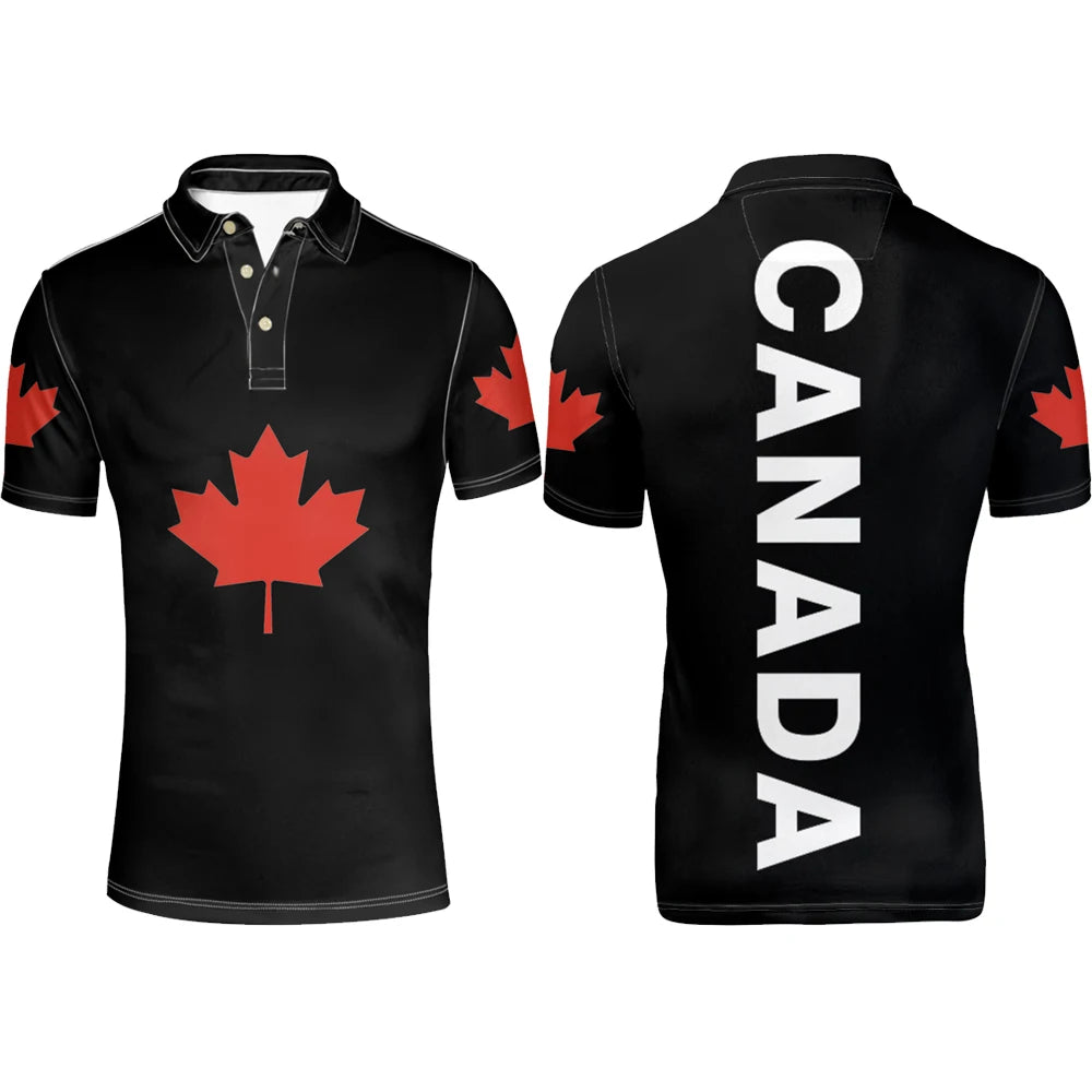 🍁 Men's Printed Short-Sleeve Shirt – Casual Style with Canada Pride | Chemise imprimée à manches courtes pour homme – Style décontracté aux couleurs du Canada