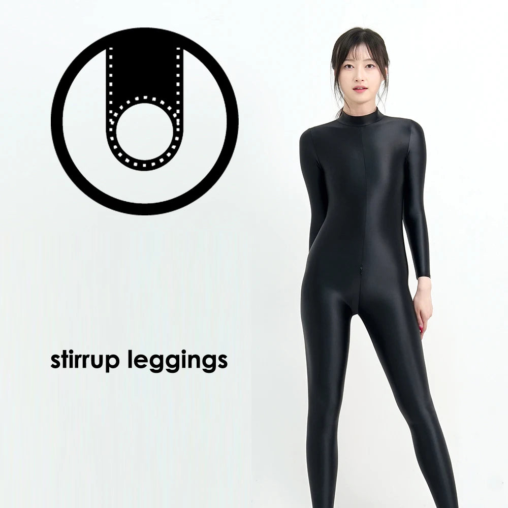 Satin Sport Jumpsuit – Sleek Athleisure One-Piece | OWNLUXE