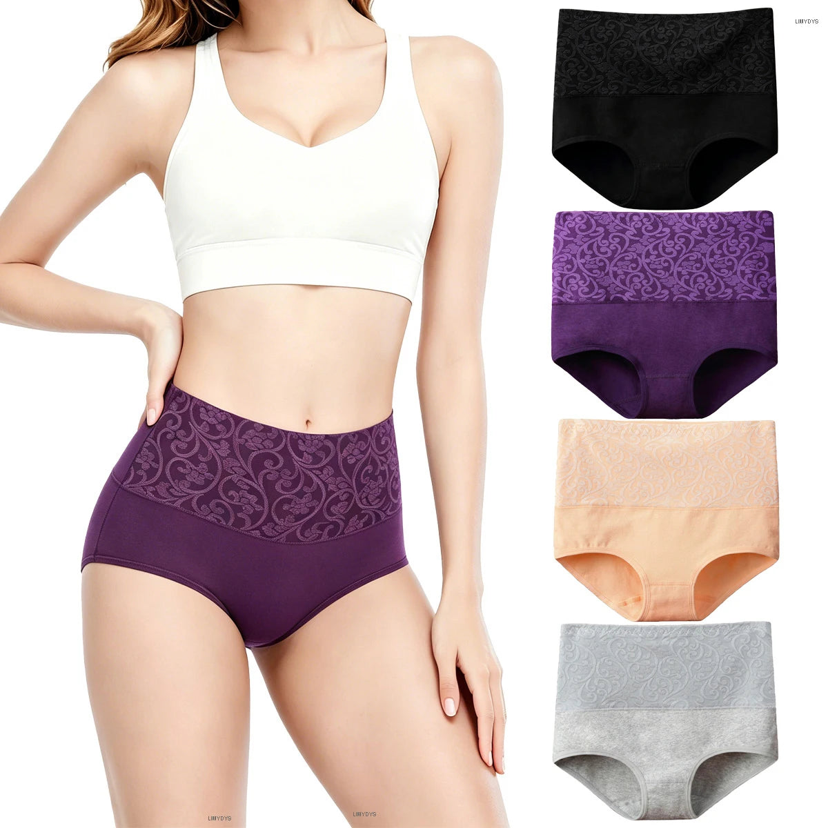 Women's High-Waist Tummy Control Cotton Briefs | Full Coverage | OWNLUXE