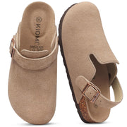 Women's Leather Suede Arch-Support Clogs | OWNLUXE