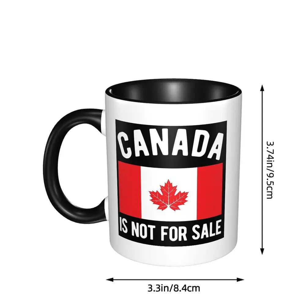 Maple Leaf Canada Canadian Is My Happy Place Mug Funny Ceramic Coffee Cups Tea Mugs Milk Cup Drinkware Gift for Friends