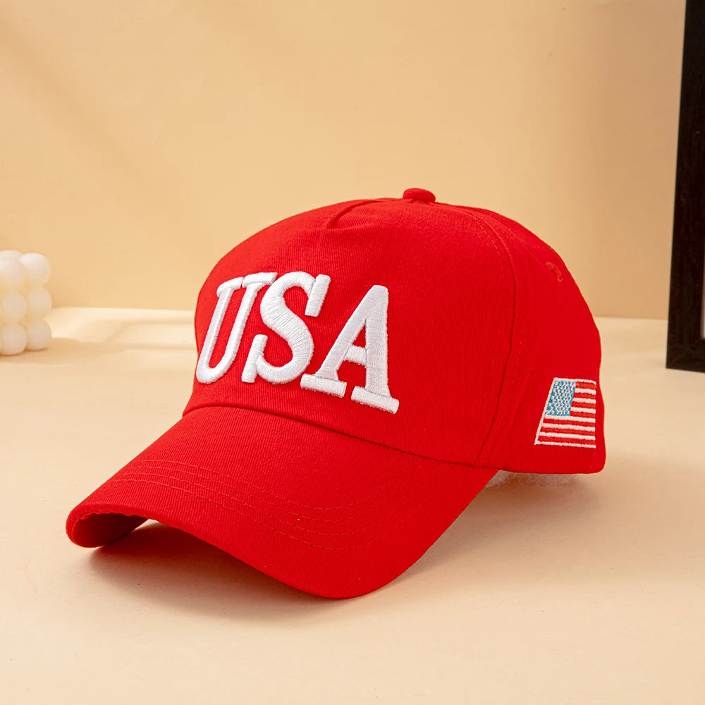 USA Flag Embroidered Baseball Cap | OWNLUXE