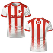 Canada Flag Printed Sports Tee — Breathable Unisex Jersey | OWNLUXE