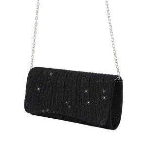 Pleated Evening Clutch Bag – Elegant Party Style | Pochette de Soirée Plissée – Style Élégant pour Soirée