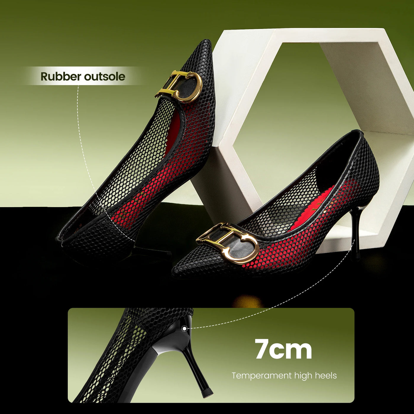 Pointed T‑Strap Heels – Sleek Canvas High Heel Pumps
