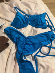 Solid Folds Bikini Set | OWNLUXE