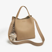 Spacious Genuine Leather Bucket Bag | OWNLUXE