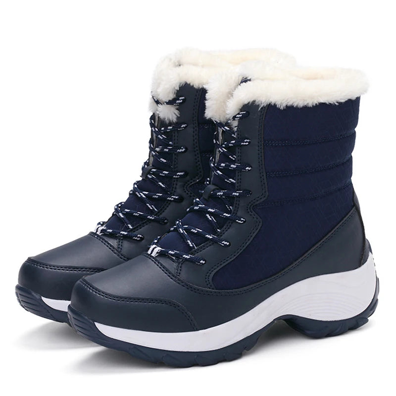Women’s Winter Wedge Snow Boots | Bottes de Neige d’Hiver à Talon Compensé pour Femmes