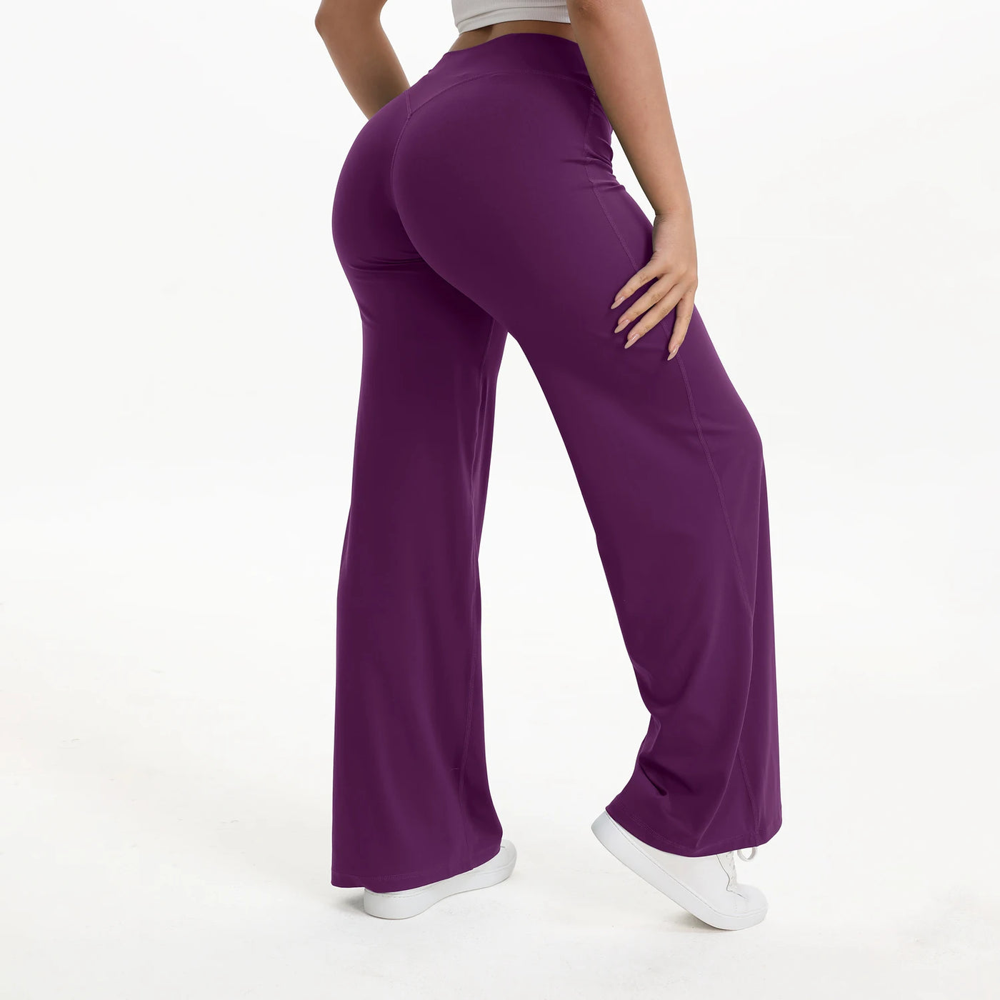 Mid-Waist Yoga Pants – Straight Leg Active