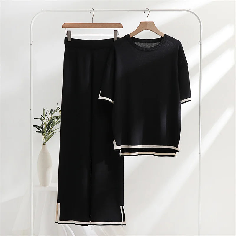 Two-Piece Knit Pajama Set – Shop at OWNLUXE