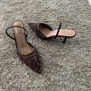 Women's Pointed Toe Mesh Heels – Shop at OWNLUXE