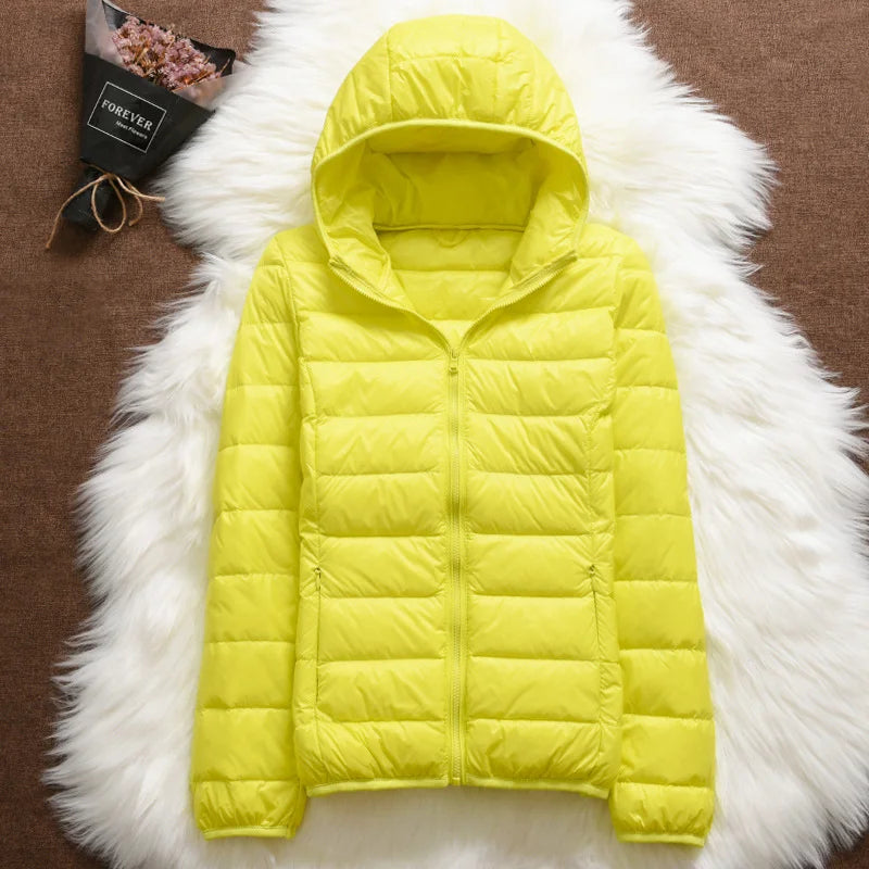 Women's Hooded Packable Ultralight Puffer Jacket | OWNLUXE