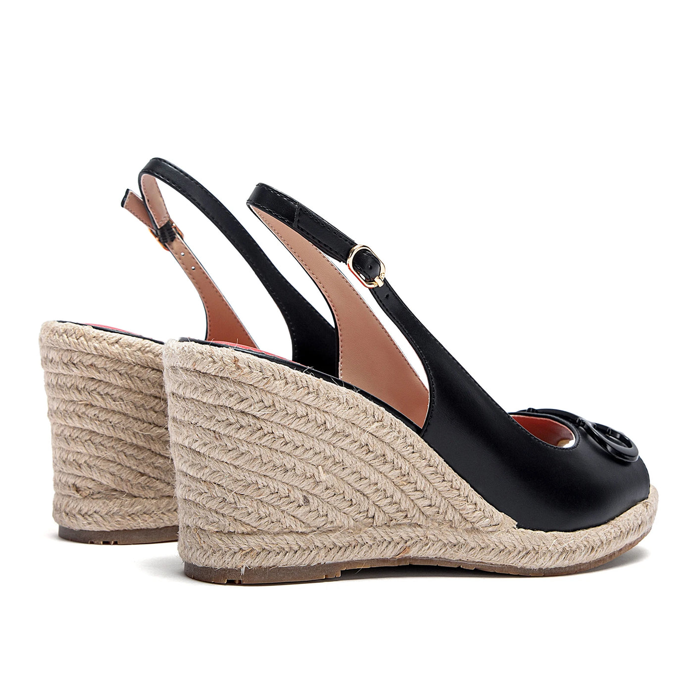 Women's Platform Wedge Open-Toe Sandals (Black) – Shop at OWNLUXE