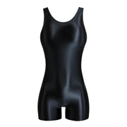 Metallic Satin Romper – Glossy Curve-Hugging One-Piece | OWNLUXE