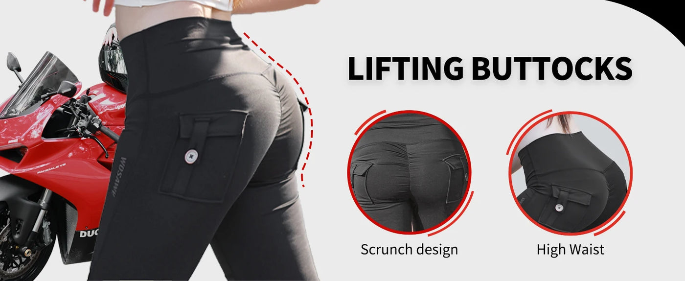 Women's Motorcycle Riding Pants - CE Armor Protection Summer Breathable
