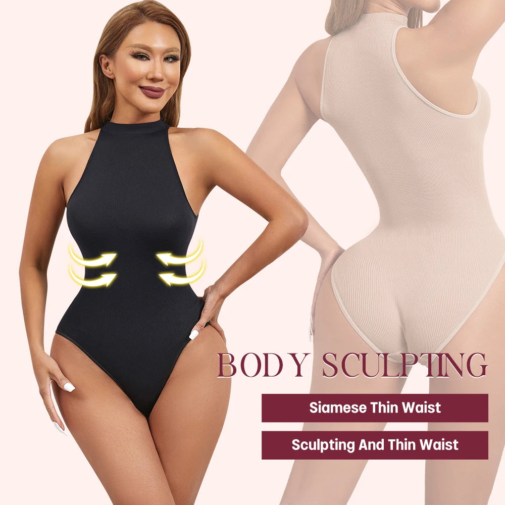 Round Neck Body Shaper Bodysuit Waist & Hip Enhancer