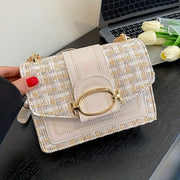 Chic Mini Plaid Tweed Crossbody Bag - Adjustable Strap Satchel | OWNLUXE