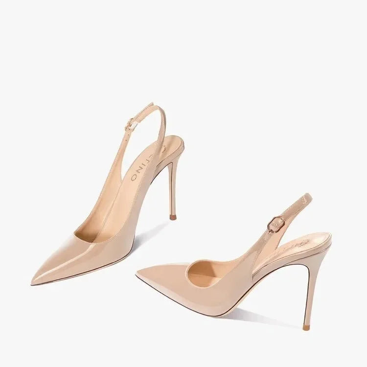 Women's Leather Heels (Nude 8cm) | OWNLUXE