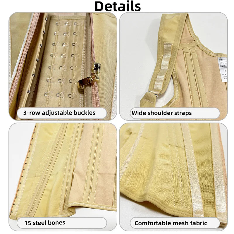 Colombian Waist Trainer Vest Body Shaper – Double Control