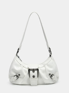 Patent Leather Saddle Bag – Retro Moto Style | Sac Selle en Cuir Verni – Style Rétro Moto