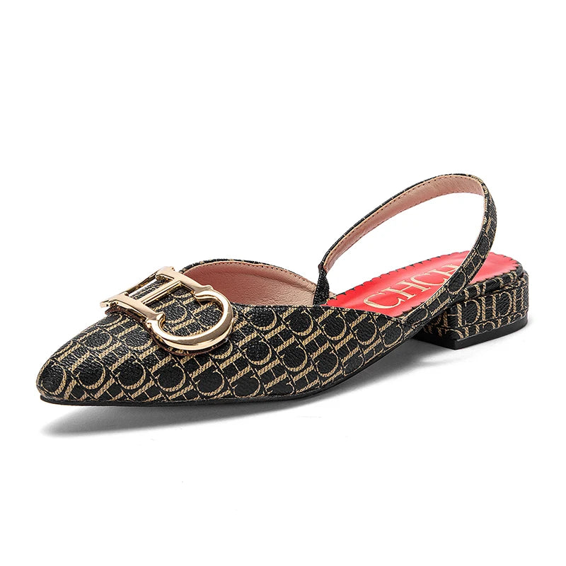 Women's Black Pointed Sandals | OWNLUXE