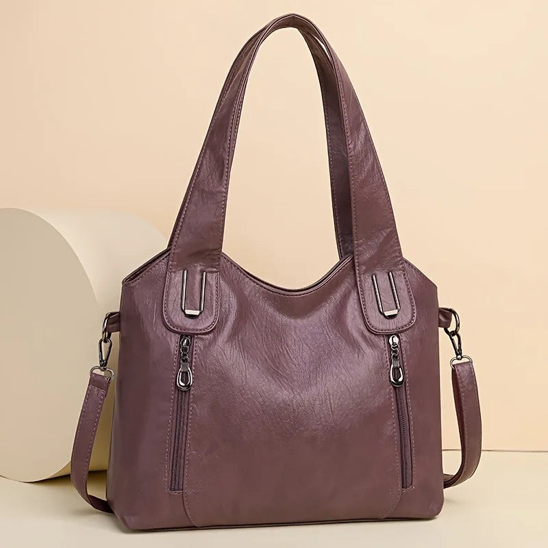 Spacious Leather Removable-Strap Crossbody Bag | OWNLUXE