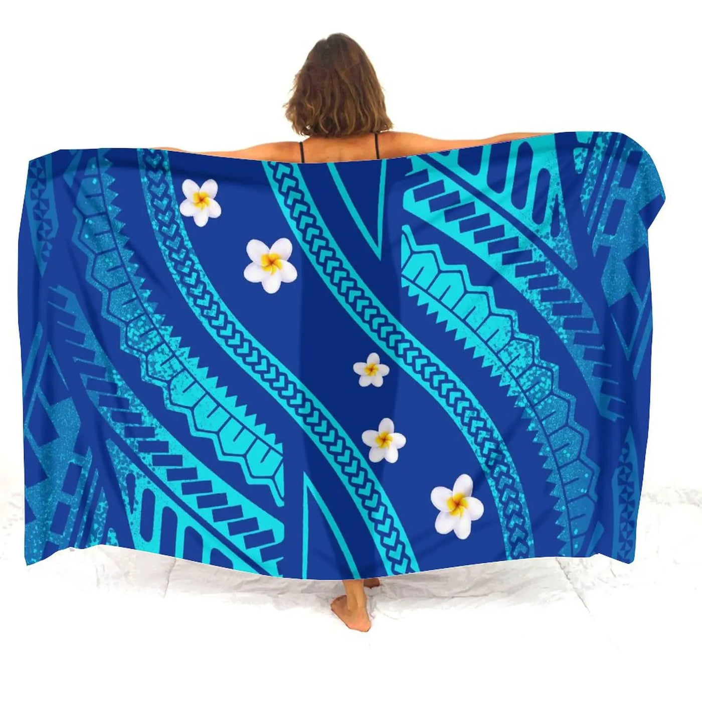 Hibiscus-Print Polynesian Sarong | OWNLUXE