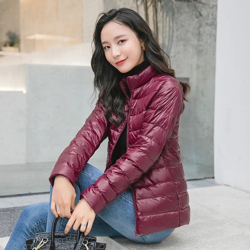 Women Spring Jacket Fashion Short Ultra Lightweight | OWNLUXE