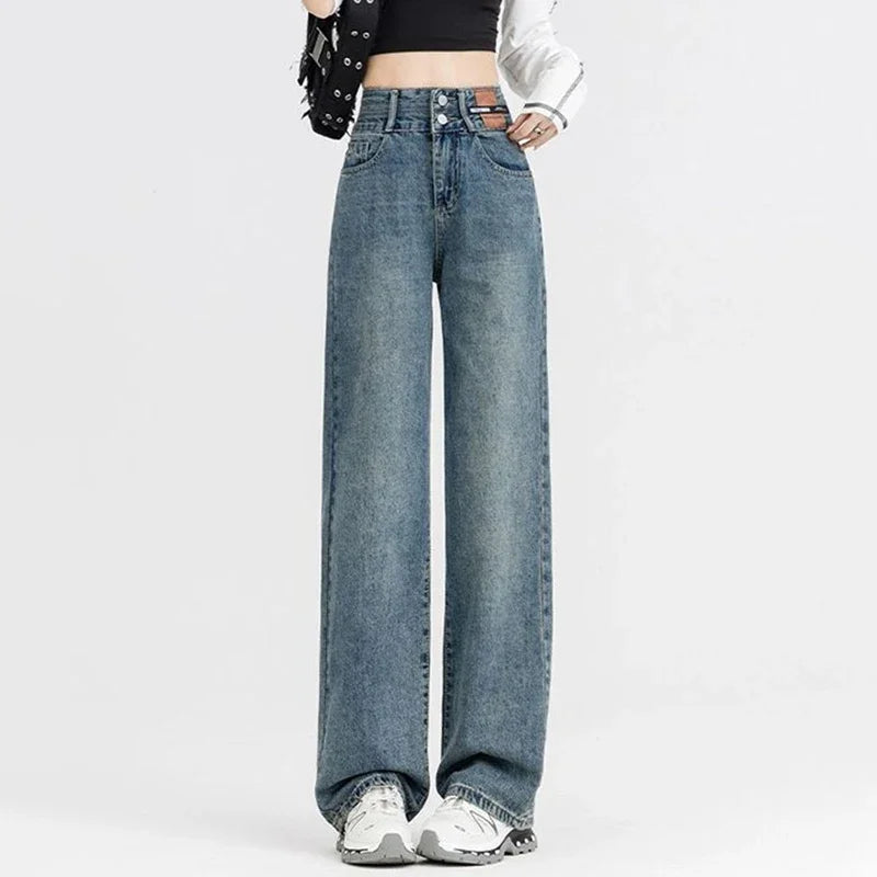 Winter Fleece-Lined Jeans - Thermal High Waist Denim Pants