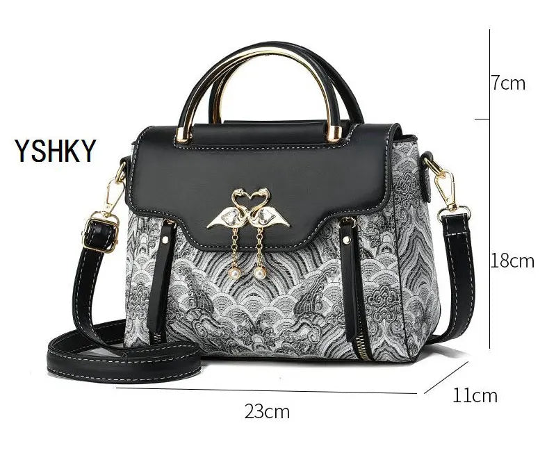 Luxury Designer Tote Bag - Bow Detail Shoulder Handbag