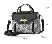 Women's Luxury Designer PU Leather Shoulder Bag - Casual Tote with Bow Decoration