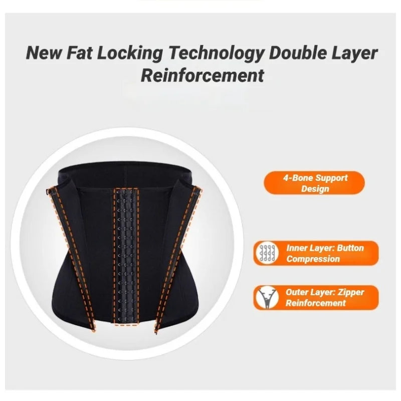Double-Layer Zip & Hook Underbust Waist Cincher Corset | OWNLUXE