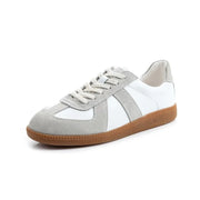 Women's Round Toe Leather Sneakers – Shop at OWNLUXE