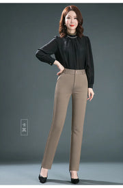Stretch High Waist Trousers – Fashion Casual Slacks