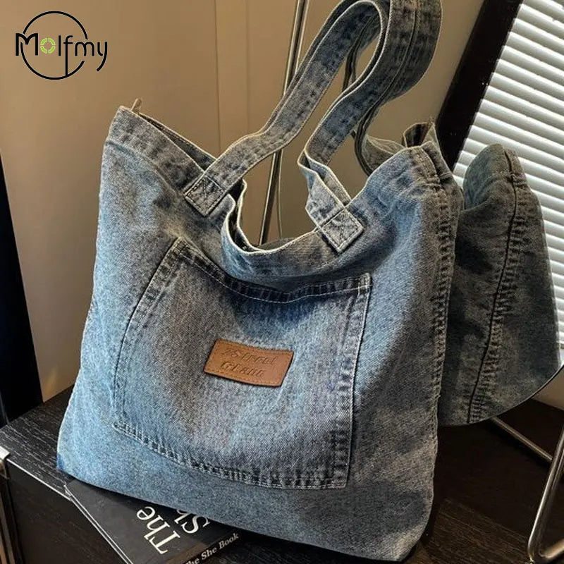 Denim Tote Bag – Shop at OWNLUXE