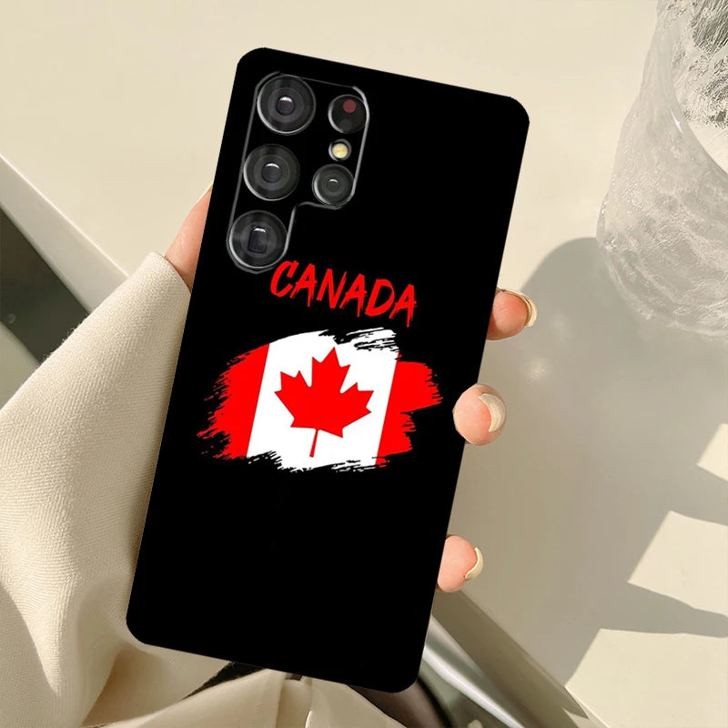 Canada Canadian Flag Case For Samsung Galaxy S25 Ultra S21 S22 S23 S24 Ultra S9 S10 Plus S20 FE S24 FE Back Cover