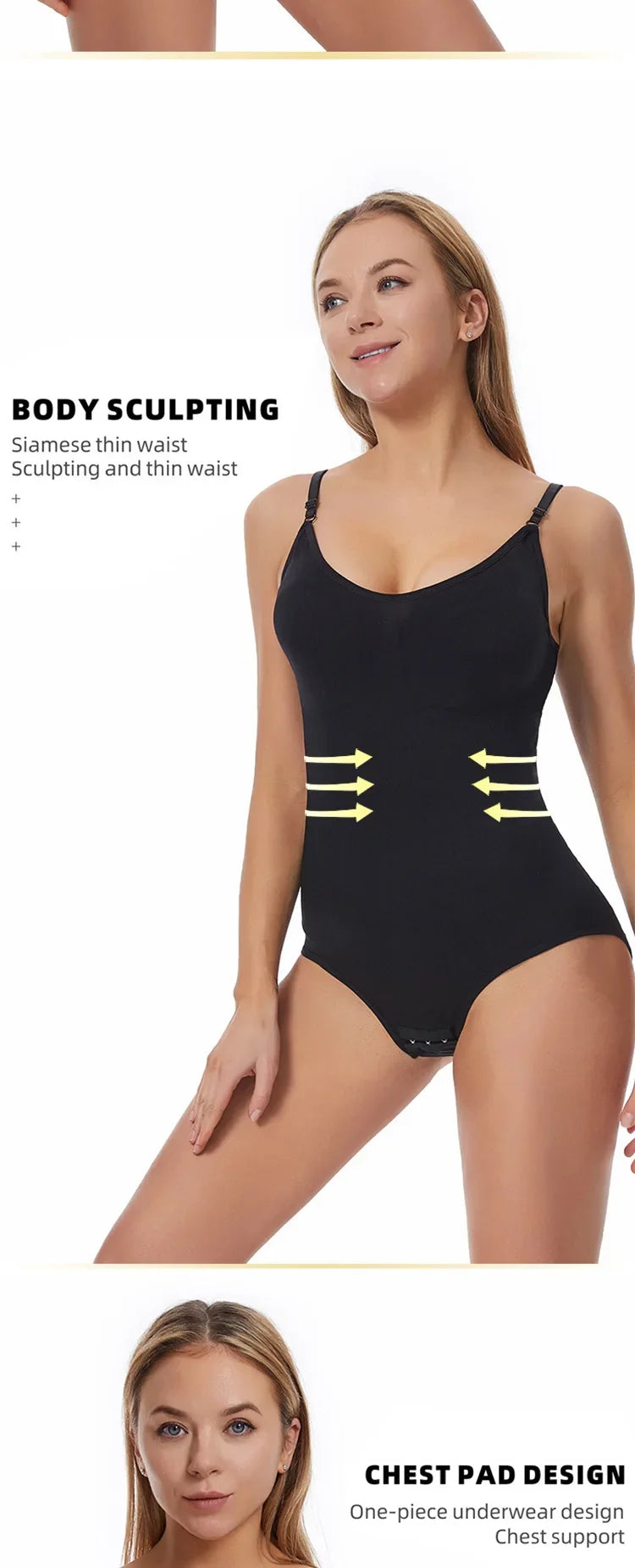Tank Top Bodysuit Shapewear with Tummy Control & Shorts