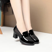 Women's Gladiator Square-Heel Pumps with Platform