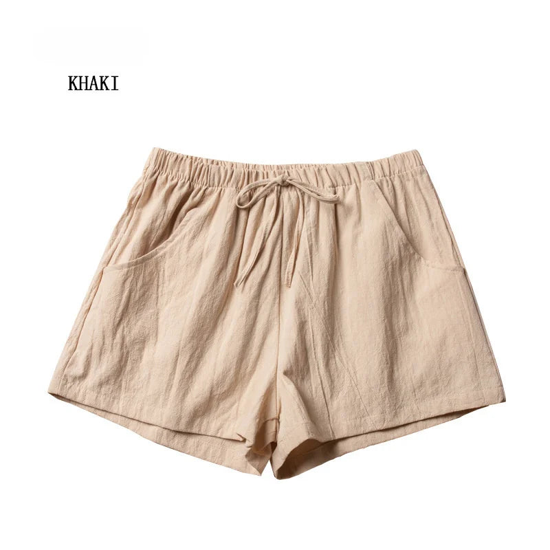 Linen High-Waist Sport Shorts | OWNLUXE