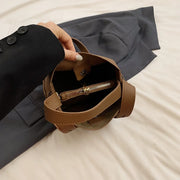 PU Leather Crossbody Bag (Brown) | OWNLUXE