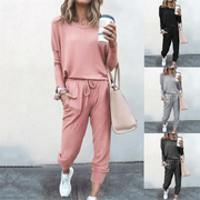 Two-Piece Polyester Pajama Set (Beige) – Shop at OWNLUXE