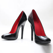 Unisex Round Toe Stiletto Plus-Size Pumps (Black) – Shop at OWNLUXE