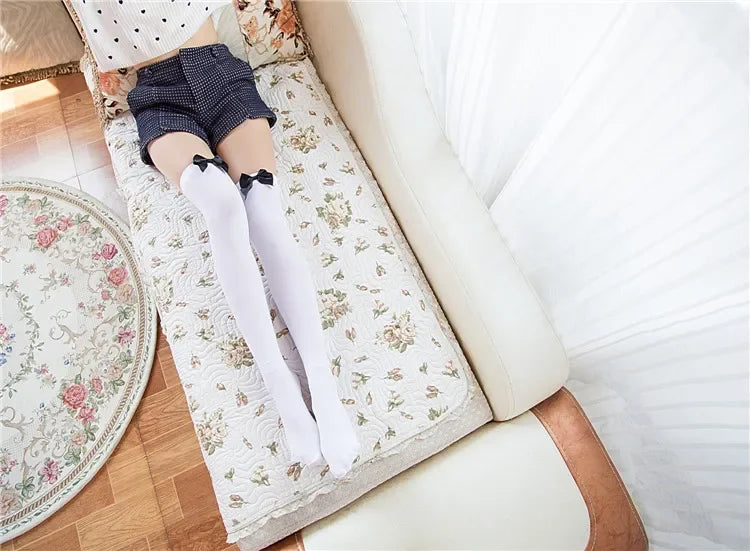 Velvet Bow Socks | OWNLUXE