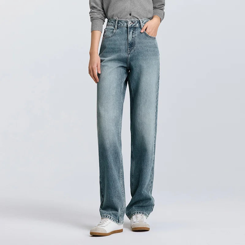 Semir 2025 Spring Straight Jeans - Simple Long Trousers