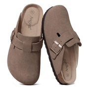 Women's Leather Suede Arch-Support Clogs | OWNLUXE