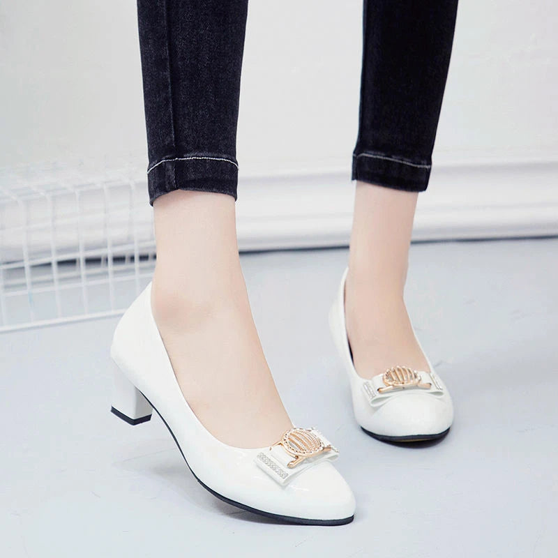 Patent Leather Butterfly-Knot Pumps | OWNLUXE