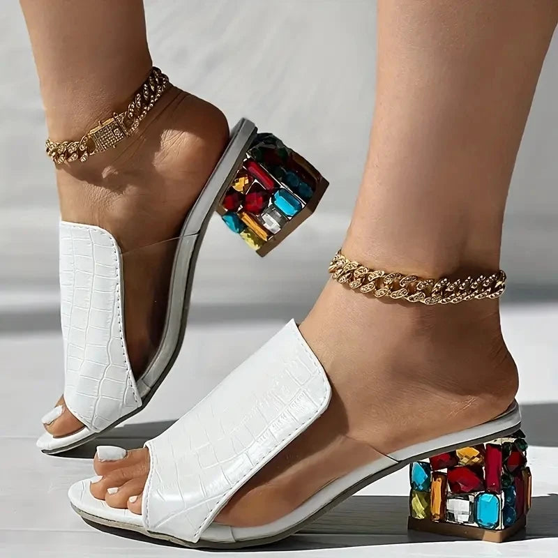 Back‑Strap Casual Heeled Sandals for Everyday Wear