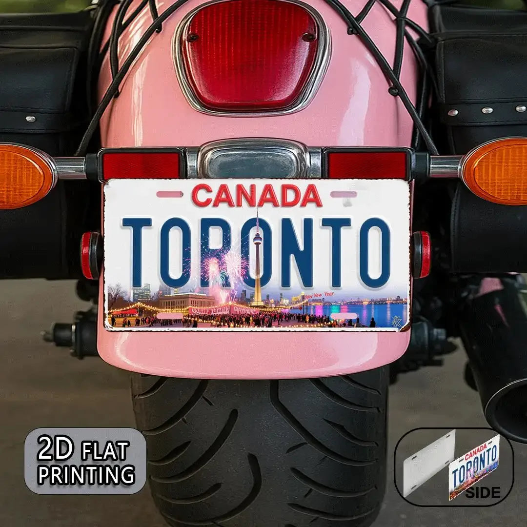 Vintage Toronto CN Tower License Plate – Metal Wall Decor