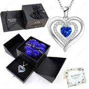 Heart Zircon Pendant Necklace – Comes in Rose Bow Gift Box | OWNLUXE
