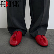 Women's Leather Loafers (Red) – Shop at OWNLUXE